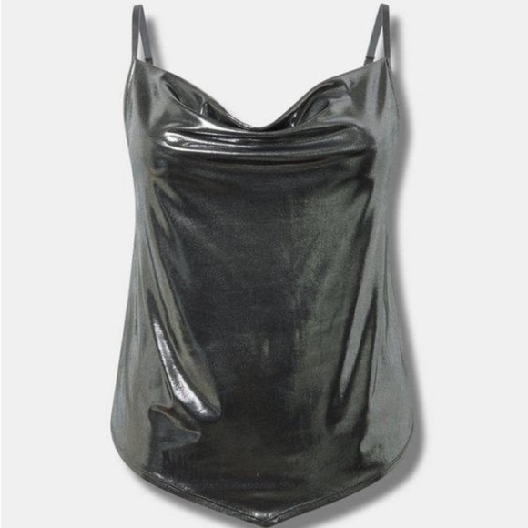 Torrid Liquid Shine silver Cowl Cami size 1X - Picture 1 of 4